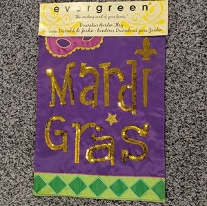 NWT Mardi Gras garden flag